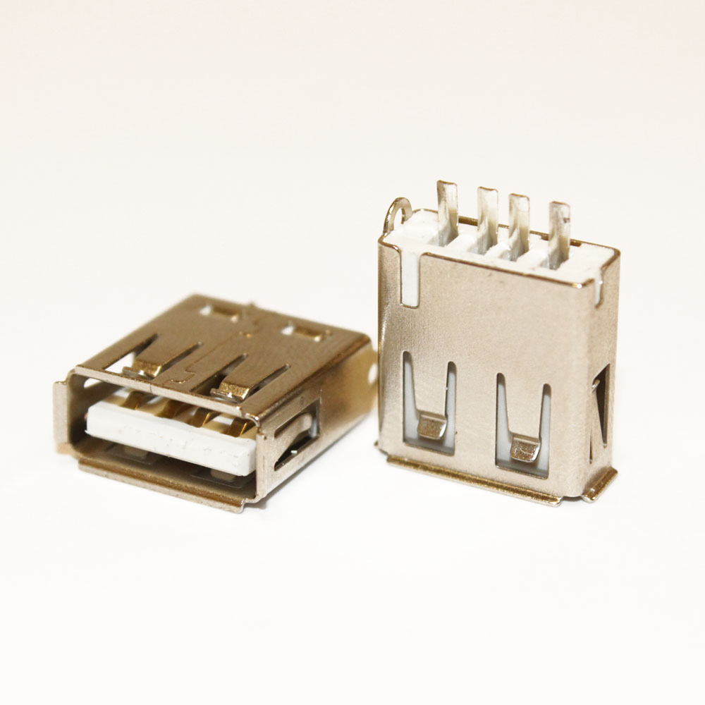 Гнездо USB A DS1098B на плату (выводы паралл плоскости)